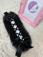 キラキラ星ラメレースヘッドドレス【黒】