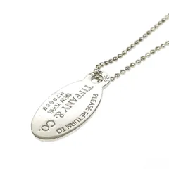 TIFFANY&Co. ティファニー SVネックレス/リターントゥ/オーバルタグ  ボールチェーン/925/    シルバーカラー ユニセックス / 240001164870