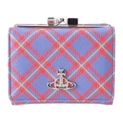 新品 ヴィヴィアン ウエストウッド Vivienne Westwood 3つ折り財布 ブルー/オレンジタータン