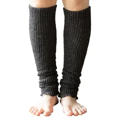 [SOWAN] [ソワン] mofmofu (モフモウフ) シルク レッグウォーマー メンズ レディース 男女兼用 (チャコール) 0