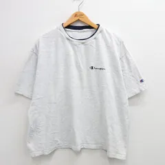XL/古着 チャンピオン Champion 半袖 ビンテージ Tシャツ メンズ ワンポイントロゴ 大きいサイズ クルーネック 薄グレー他 霜降り 24aug07 