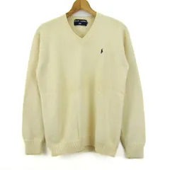 ラルフローレンポロスポーツ セーター トップス Vネック コットンニット メンズ Mサイズ オフホワイト RALPH LAUREN POLO SPORT 【中古】