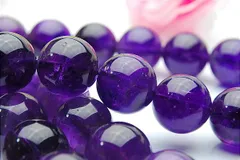 16mm アメジスト  １連（約38cm） パワーストーン 天然石 _R233