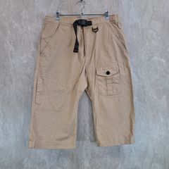 CHUMS チャムス ベルト付き 水玉 ポケット裾調節マジックテープ ブラウン　茶色 S ハーフパンツ カーゴパンツ