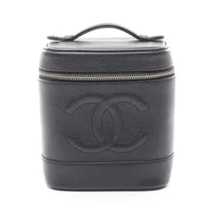 シャネル CHANEL ハンドバッグ ココマーク A01998 ブラック レザー ココマーク 縦型バニティ レディース Used B