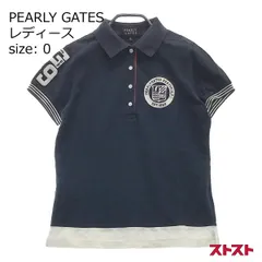 PEARLY GATES パーリーゲイツ 半袖ポロシャツ ネイビー系 0 [240001974188]#