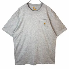 カーハートCarhartt半袖Tシャツ胸ポケT胸ポケット杢グレー灰色ロゴタグワンポイントoriginalfitオリジナルフィットvintageヴィンテージ41213