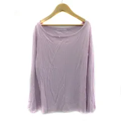 ケイビーエフ KBF アーバンリサーチ リブニット カットソー 長袖 フレアスリーブ ラウンドネック 無地 One ピンク /YS19