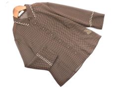 PINORE ピノーレ シフォン ドット ブラウス シャツ size38/茶 ■◇ レディース