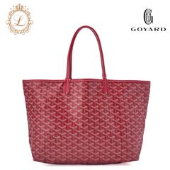 GOYARD【ゴヤール】サン・ルイPM トートバッグ コーティングキャンバス 赤（シルバー金具） レディース バッグ メンズ ショルダーバッグ レディース 【中古】【送料無料】