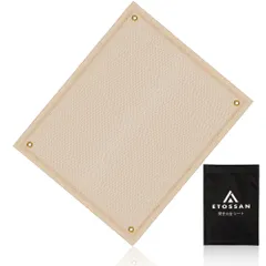 焚き火シート スパッタシート 焚き火台シート 56×60cm ハトメ付き 耐火 耐熱 防炎 溶接 ガラス繊維 薪ストーブ バーベキュー 焚火シート 焚き火 焚火 BBQ キャンプ 防火 (56*60cm第二世代)