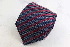 ピエールカルダン ブランド ネクタイ ストライプ柄 ドット シルク イタリア製 PO メンズ ネイビー Pierre Cardin 【中古】