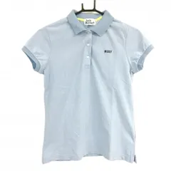 ★値下げ★ジャックバニー 半袖ポロシャツ ライトブルー 胸元刺しゅう バックプリント  レディース 1(M) ゴルフウェア Jack Bunny