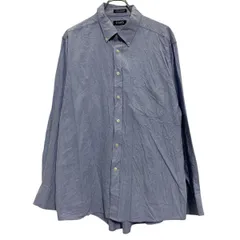 CHAPS 長袖 無地シャツ XL 程 ブルー チャップス ボタンダウン ビッグサイズ 胸ポケット シンプル 古着卸 アメリカ仕入 a701-5033のサムネイル