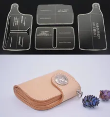 二つ折り 財布 透明 レザークラフト用アクリル型セット