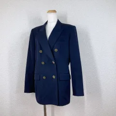 【東京スタイル】テーラードジャケット　ジェラードダレル　ネイビー　13　XL　紺ブレ　ブレザー 金ボタン　ダブル ウール　フォーマル