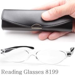 老眼鏡 新品 軽い 丈夫 ケース おしゃれ ブラック 軽量 オーバル型 丸形 ポリカーボネート メガネケース付き プラスチック シニアグラス 女性 男性 レディース +1.0 +1.5 +2.0 +2.5 +3.0 +3.5 FV 合皮 くろ色ケース付き