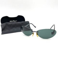 Salvatore Ferragamo サルヴァトーレ　フェラガモ　サングラス　アイウェア　オーバル　リムレス　ブラック