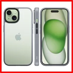 【セール中】グレー_ベーシック NIMASO ケース iPhone 15 用 カバー 滑り止め マット仕上げ 全面保護 耐衝撃 米軍MIL規格取得 ワイヤレス充