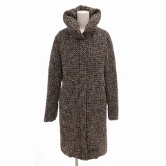 アナイ ANAYI 美品 ダウンコート ジャケット ツイード ハイネック 比翼 38 M マルチカラー /FTのサムネイル