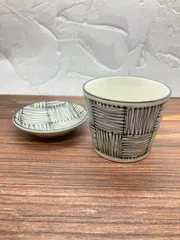 【新品】蕎麦ちょこと薬味皿のセット　市松　そばちょこ　薬味皿　蕎麦　ざる蕎麦　皿　お皿　食器　和食器　うつわ　器