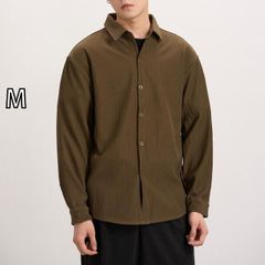 MUJI Labo リネンリヨセル ジップアップワークシャツ カーキ M タグ付