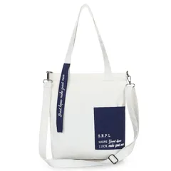 おしゃれ メンズ レディース ポケット 折り畳み 通学 手提げ袋 肩掛けバッグ ショッピングバッグ 軽量 A4 大容量 通勤 帆布 斜めがけバッグ キャンバス トートバッグ [Enkrio]