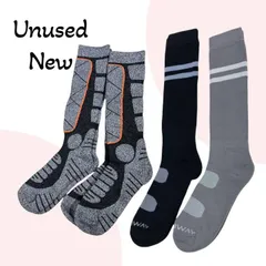 【未使用】AX スキーソックス 靴下 4足組 厚手 防寒 吸汗速乾 メンズ レディース