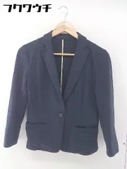 ◇ COMME CA ISM コムサイズム 1B 薄手 長袖 テーラード ジャケット サイズ L ネイビー レディース  【1106150017468】