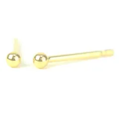 シリコンキャッチ大 セカンドピアス 18金 軸太 K18イエローゴールド丸玉ピア