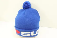 【中古】 Supreme メンズニットキャップ -- Love Supreme Beanie Supreme -- 青 ブルー ロゴ