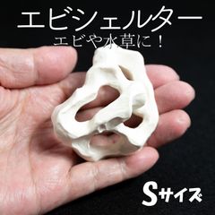 【エビシェルター オフホワイト Sサイズ】エビ　シュリンプ　シェルター　アクアリウム　水槽　水草　モス　コケ　オブジェ　白　陶器　安い　熱帯魚　コラドリス　隠れ家　流木　岩　石　レイアウト　ビーシュリンプ　繁殖