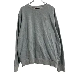 FILA ロゴ スウェット トレーナー 2XL グレー フィラ ビッグサイズ ワンポイントロゴ 古着卸 アメリカ仕入 a608-6299