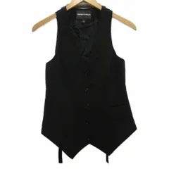 エンポリオアルマーニ EMPORIO ARMANI 美品 ベスト ジレ フォーマル 黒 ブラック 38 約M ■YHS4