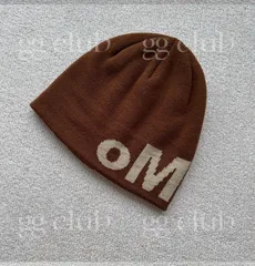 oMA チェック柄ビーニー レッド oMA チェック柄ビーニー レッド