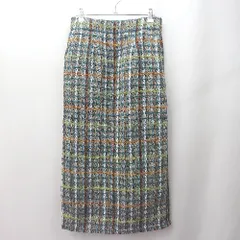 ◇ ⊇ Simplicite シンプリシテェ カラフル柄 ロング丈 ツイードチェック柄 スカート サイズF マルチカラー レディース E  【1507280005637】