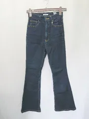 ◇ Θ SLY スライ フレア デニム パンツ ジーンズ サイズ24 ネイビー レディース E  【1506180011076】