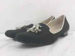 ◇ MERCURYDUO マーキュリーデュオ タッセル ローヒール パンプス シューズ サイズ24.0 ブラック グレー系 レディース E  【1306050035948】