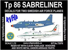 【中古】プラモデル 1/72 Tp86 セイバーライナー スウェーデン空軍 デカール2種付き レジンキャストキット [RVH72076]