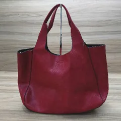 ◇ ◎ GUSCIO 大容量　２WAY トートバッグ レッド レディースメンズ E  【1212200015459】