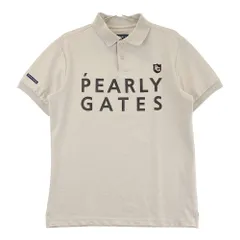 サイズ：4 PEARLY GATES パーリーゲイツ  半袖ポロシャツ シアサッカー ストライプ柄 ベージュ系 [240101505850] ゴルフウェア メンズ ストスト