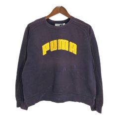 PUMA プーマ フェード スウェット スポーツ ロゴ ネイビー (メンズ L) 中古 古着 T3275