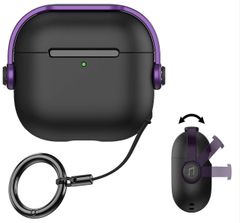 【在庫処分】LED可視 耐衝撃 安全なロック付き AirPods4 TPU カバー 第4世代 エアーポッズプロケース AirPods ワイヤレス充電対応 AirPods ストラップ 2024 リング ケース カラビナ付き 4 えあーぽっつ LAYJOY 4ケー