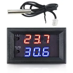 新品 DC 12V LEDサーモスタット デジタル温度コントローラー DiyStudio W1209-WKミニ制御温度計 -50℃110℃、0.1℃の高精度測定用防水NTC温度センサー、温度調整可能なのスイッチモジュール、家庭用冷凍庫/水槽/飼育場/水族館