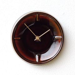 壁掛け時計 掛け時計 陶器 おしゃれ かわいい シンプル ウォールクロック 美濃焼 日本製 陶器のサークル掛け時計 C