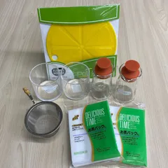 【新品】ポットホルダー・計量カップ・ドレッシングボトル・茶こし・お茶パックノベルティー詰め合わせセット