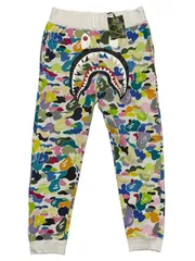 Mサイズ A BATHING APE アベイシングエイプ multi camo shark マルチカモ シャーク スウェットパンツ