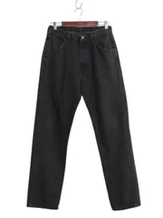 【お得なクーポン配布中!】 ラスラー ブラック デニム パンツ メンズ 実寸 30 31 程 ラングラー ジーンズ ジーパン ストレート テーパード ヘビーウェイト 黒 RUSTLER
