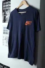 （ L ） Nike(ナイキ） 半袖 Tシャツ ネイビー オールドスクール- 145CB