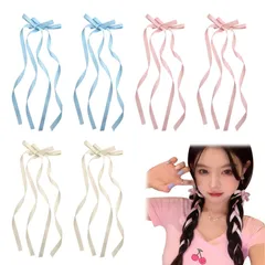 髪飾り (3色 6個セット) リボン ヘアクリップ リボン 髪飾り リボン 可愛い ベージュ ブルー ピンク 子供 レディース ヘアピン可愛い 成人式 ヘッドドレス 入学式 卒業式 誕生日 結婚式 おしゃれなヘアピン